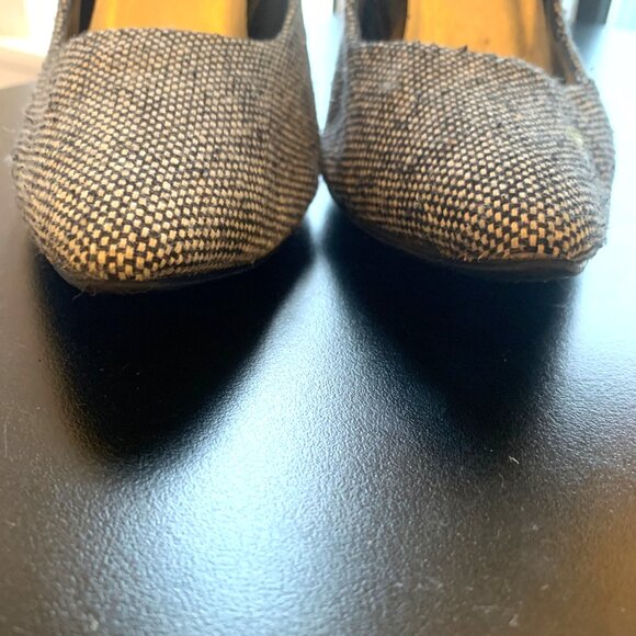 Mossimo Black White Grey Tweed classic Pumps Heels 8.5 Very Comfortable - Picture 7 of 10